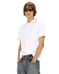 Poloshirt mit Diesel-Microstickerei - Polohemden - Herren - Weiss
