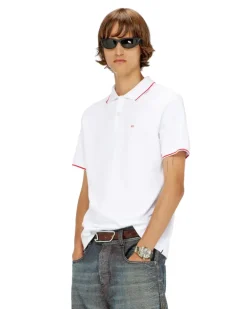 Poloshirt mit Diesel-Microstickerei - Polohemden - Herren - Weiss