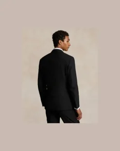 Polo-Smoking aus Woll-Barathea Black
