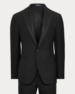 Polo-Smoking aus Woll-Barathea Black