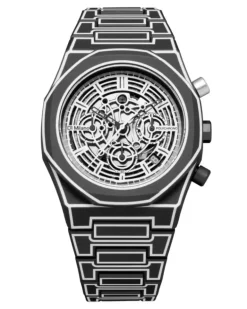 Polycarbonat Skeleton Chronograph 40,5mm - Schwarz