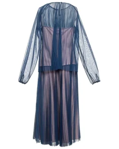 Pre-owned Anzug mit Sheer-Effekt - Blau