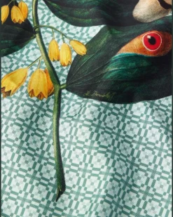 Printed Silk Pocket Square Blue