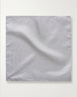 Printed Silk-Twill Pocket Square Blue
