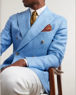 Printed Silk-Twill Pocket Square Orange