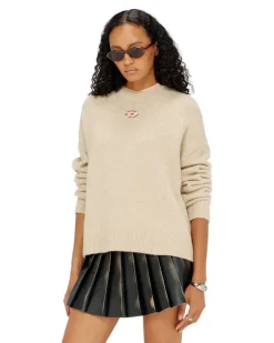 Pullover aus Woll- und Alpakamischung - Strickwaren - Damen - Beige
