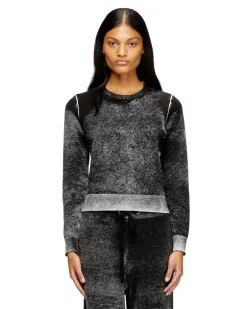 Pullover mit verblasstem Rückendruck - Strickwaren - Damen - Bunt