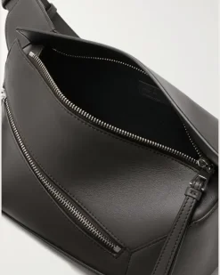 Puzzle Edge Small Leather Belt Bag puzzle Gray