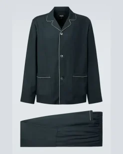 Pyjama aus Baumwolle und Kaschmir GrüN