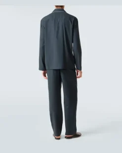 Pyjama aus Baumwolle und Kaschmir GrüN