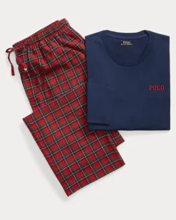 Pyjama aus Baumwolljersey und Flanell Multi