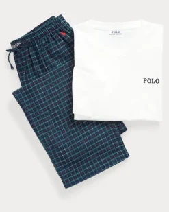 Pyjama aus Baumwolljersey und Flanell Multi