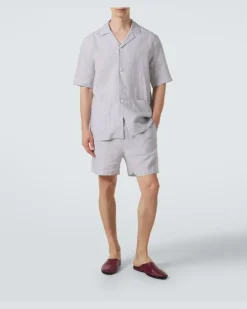 Pyjama aus Leinen Grau