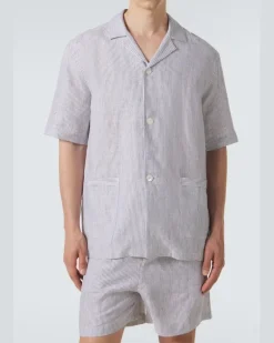 Pyjama aus Leinen Grau