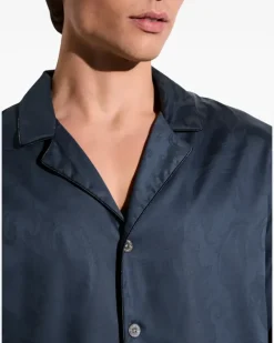 Pyjama aus Paisley-Jacquard - Blau