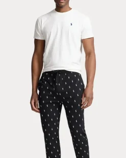 Pyjamahose aus Baumwolljersey mit Pony Black