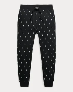 Pyjamahose aus Baumwolljersey mit Pony Black