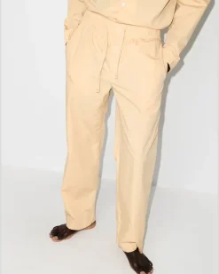Pyjama-Hose aus Popeline - Nude
