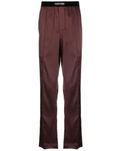 Pyjama-Hose aus Seide - Braun