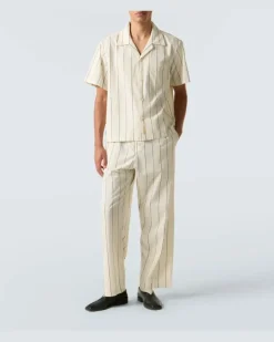 Pyjamahose Celery aus Baumwolle Weiß