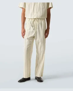 Pyjamahose Celery aus Baumwolle Weiß
