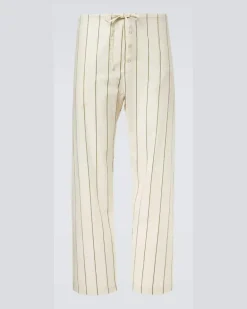 Pyjamahose Celery aus Baumwolle Weiß