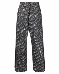 Pyjama-Hose mit Logo-Print - Schwarz