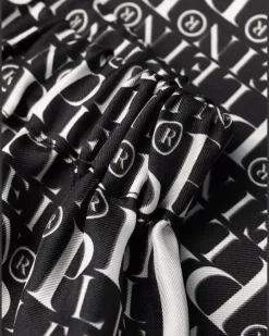 Pyjama-Hose mit Logo-Print - Schwarz