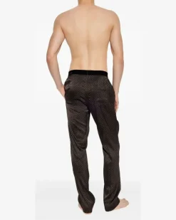 Pyjama-Hose mit Polka Dots - Braun