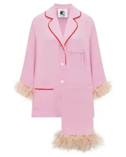 Pyjama mit abnehmbaren Federn - Rosa