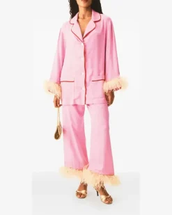 Pyjama mit abnehmbaren Federn - Rosa