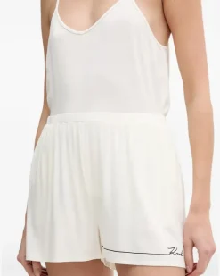 Pyjama mit Logo-Print - Nude