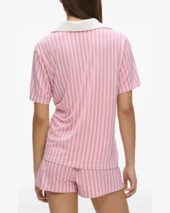 Pyjama mit Signature Stripe-Print - Rosa