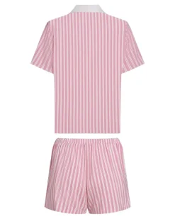 Pyjama mit Signature Stripe-Print - Rosa