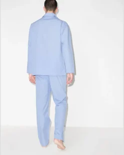 Pyjama mit Vichy-Karo - Blau