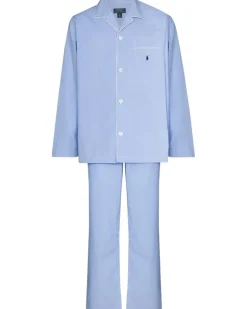 Pyjama mit Vichy-Karo - Blau