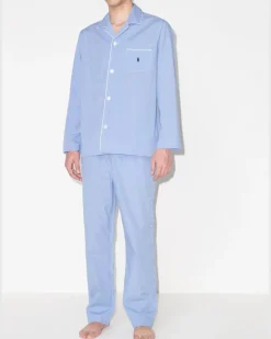 Pyjama mit Vichy-Karo - Blau