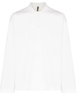 Pyjama-Oberteil aus Popeline - Weiß