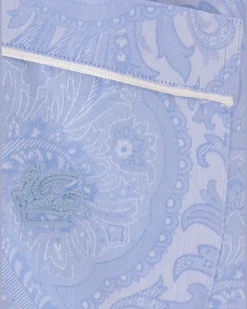 Pyjama-Oberteil mit Paisley-Print - Blau