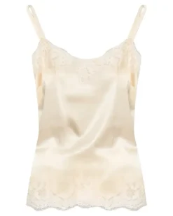 Pyjama-Oberteil mit Schnürung - Nude