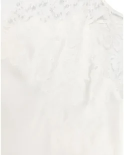 Pyjamaoberteil mit Spitze - Weiß