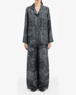 Pyjama-Oberteil mit Toile-Print - Grau