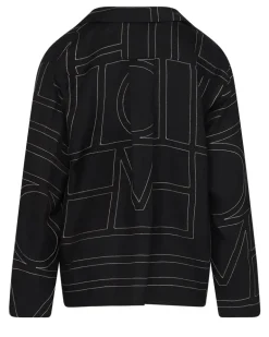 Pyjama-Seidehemd Monogram Black