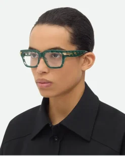 Quadratische Mitre Brille-Grün - Unisex