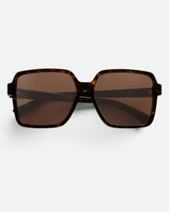 Quadratische Soft Sonnenbrille-Braun - Unisex