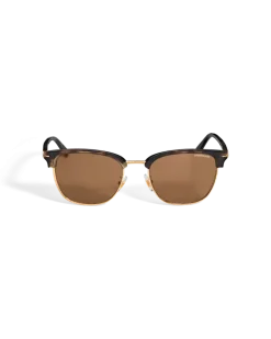 Quadratische Sonnenbrille mit goldfarbener Metallfassung - MB136922 - Sonnenbrillen