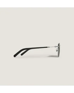 Quadratische Sonnenbrille mit silberfarbenem Metallrahmen - - Metall - MB135567 - Sonnenbrillen