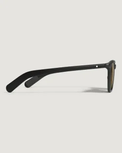 Quadratische Sonnenbrille mit schwarzem Acetatrahmen - - Kunststoff im Spritzgussverfahren - MB135577 - Sonnenbrillen