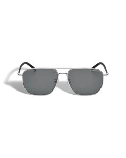 Quadratische Sonnenbrille mit silberfarbenem Metallrahmen - - Metall - MB134463 - Sonnenbrillen