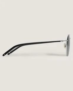 Quadratische Sonnenbrille mit silberfarbenem Metallrahmen - - Metall - MB134463 - Sonnenbrillen